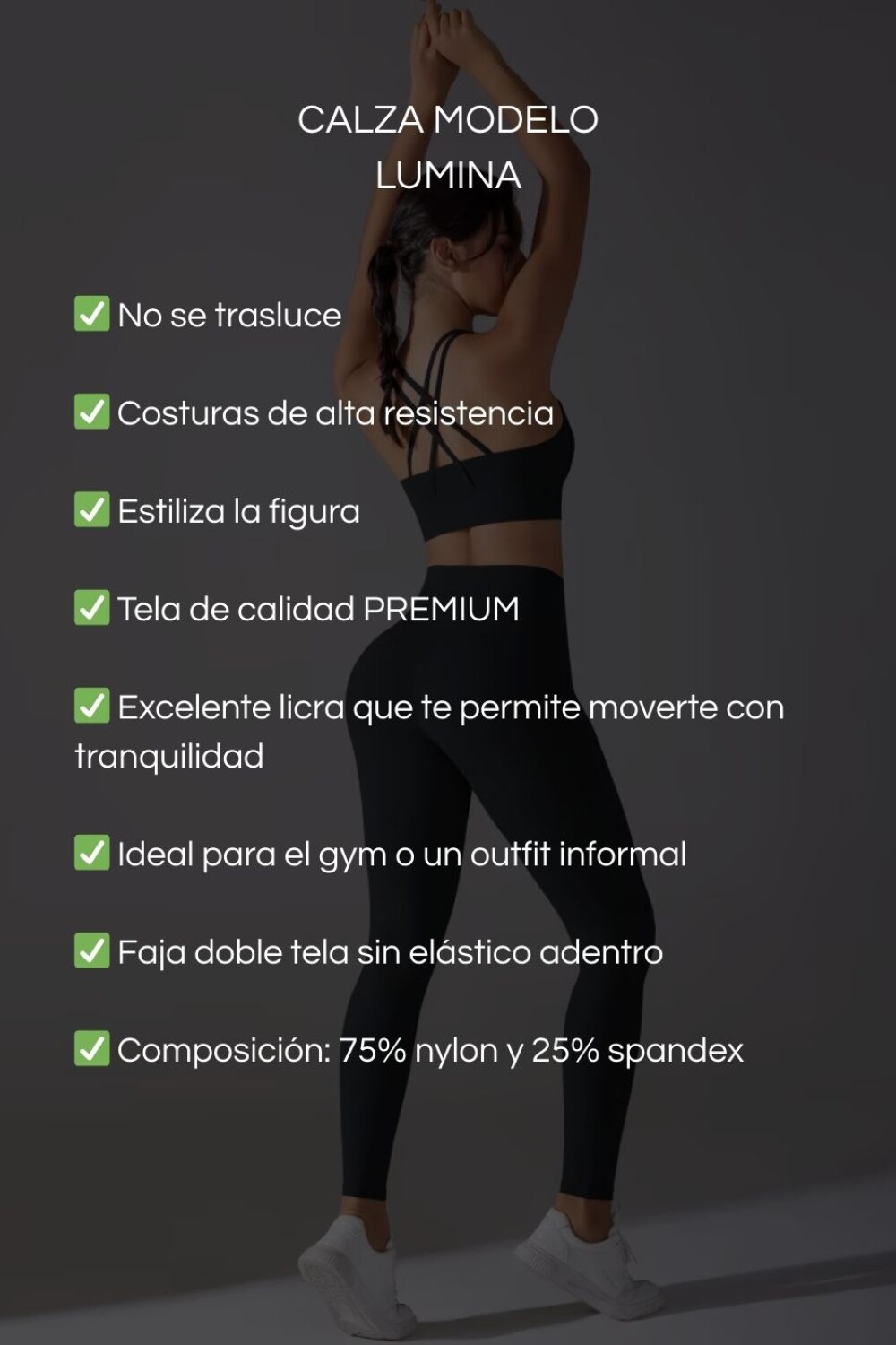 Calza Lumina Negro