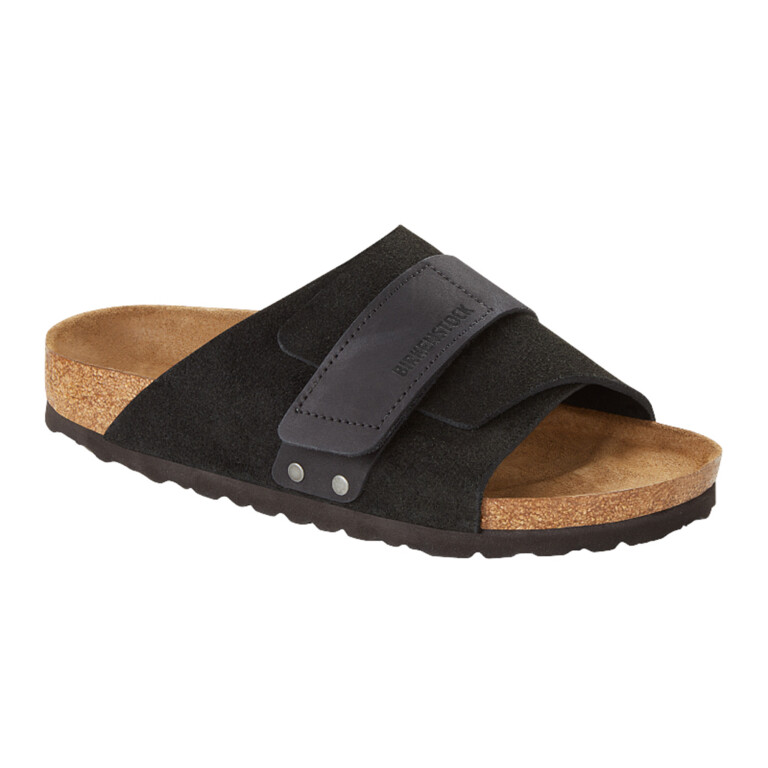 Sandalia Kyoto Nubuck/Suede Leather - Regular Negro