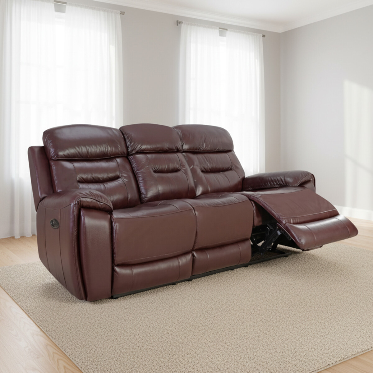 SILLÓN - 3 CUERPOS CUERO MEMPHIS CHOCOLATE 