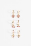 Set aros strass cherry dorado