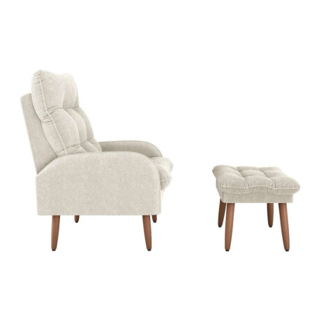 Butaca 1 Cuerpo Living + Puf Nantes Beige
