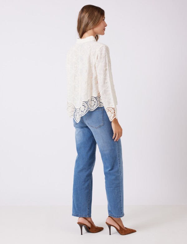 Camisa Broderie CRUDO