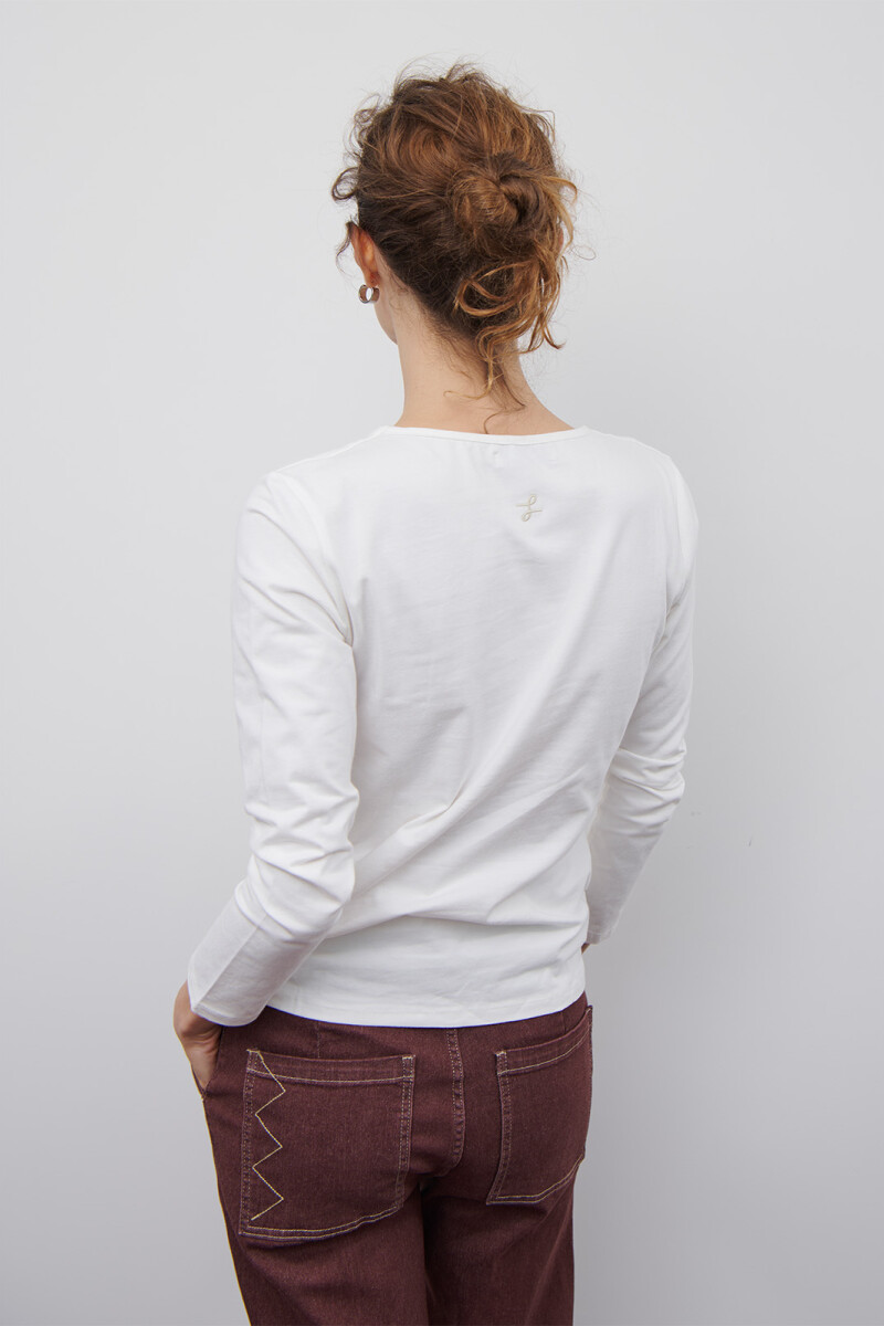 REMERA V M/LARGA NATURAL