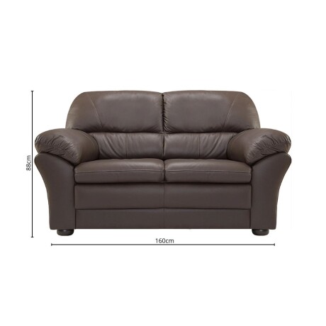Sillon 2 cuerpos Cuero Natural Chocolate