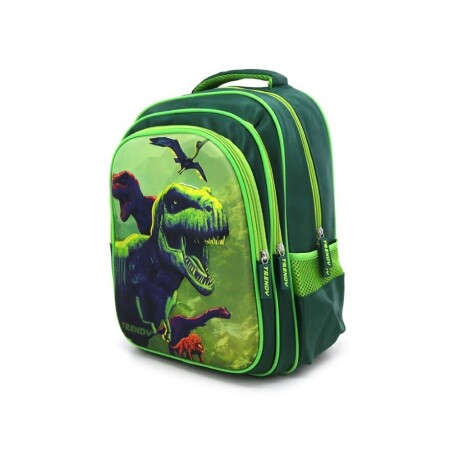 Mochila Trendy Estampa 3D Bolsillo Lateral DINOSAURIO