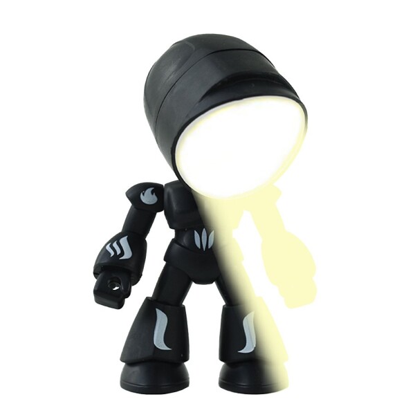 Lampara Portatil Inalambrica Led Escritorio Heroe Veladora Color Variante Negro