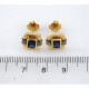 Caravanas Oro 18K Y Zafiro Caravanas Oro 18K Y Zafiro
