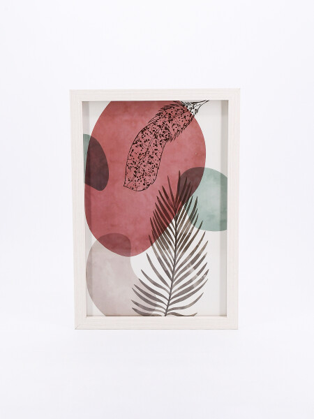 CUADRO FEATHERS MADERA