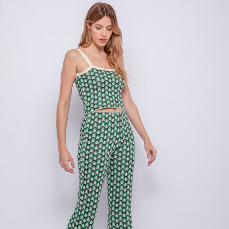 PANTALON RETRO Verde Esmeralda