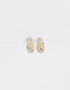 Aros Argollas Prom Argollas Con Strass - Dorado