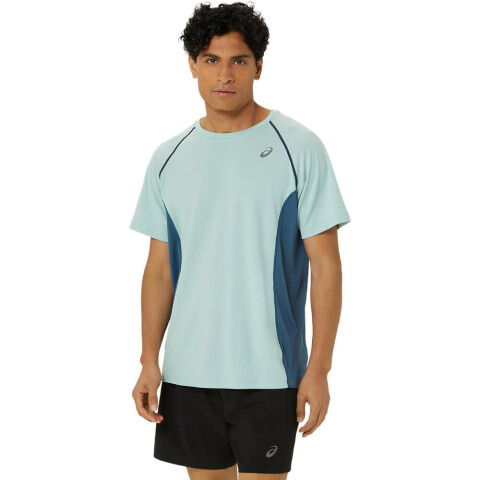 Actibreeze Panel Knit Short Sleeve Top - Hombre Light Celadon
