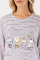 Pijama snoopy & friends Gris melange