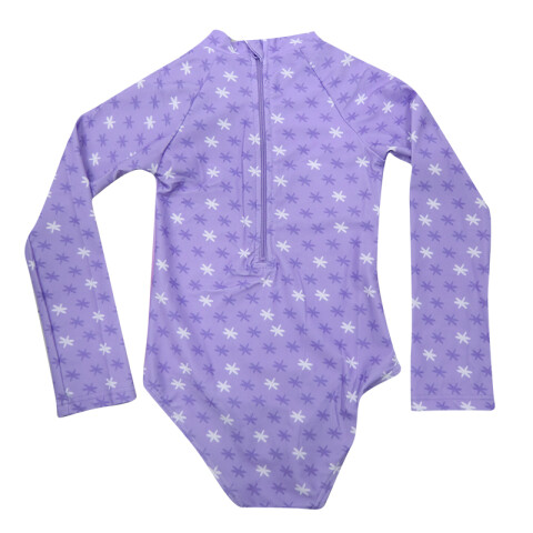 Malla Infantil Entera con Mangas Frozen Talle 2/6 LILA