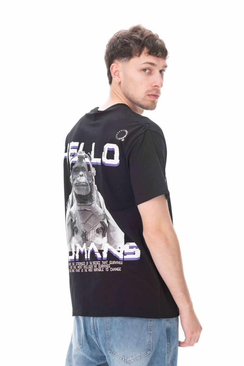 Remera Hello Negro