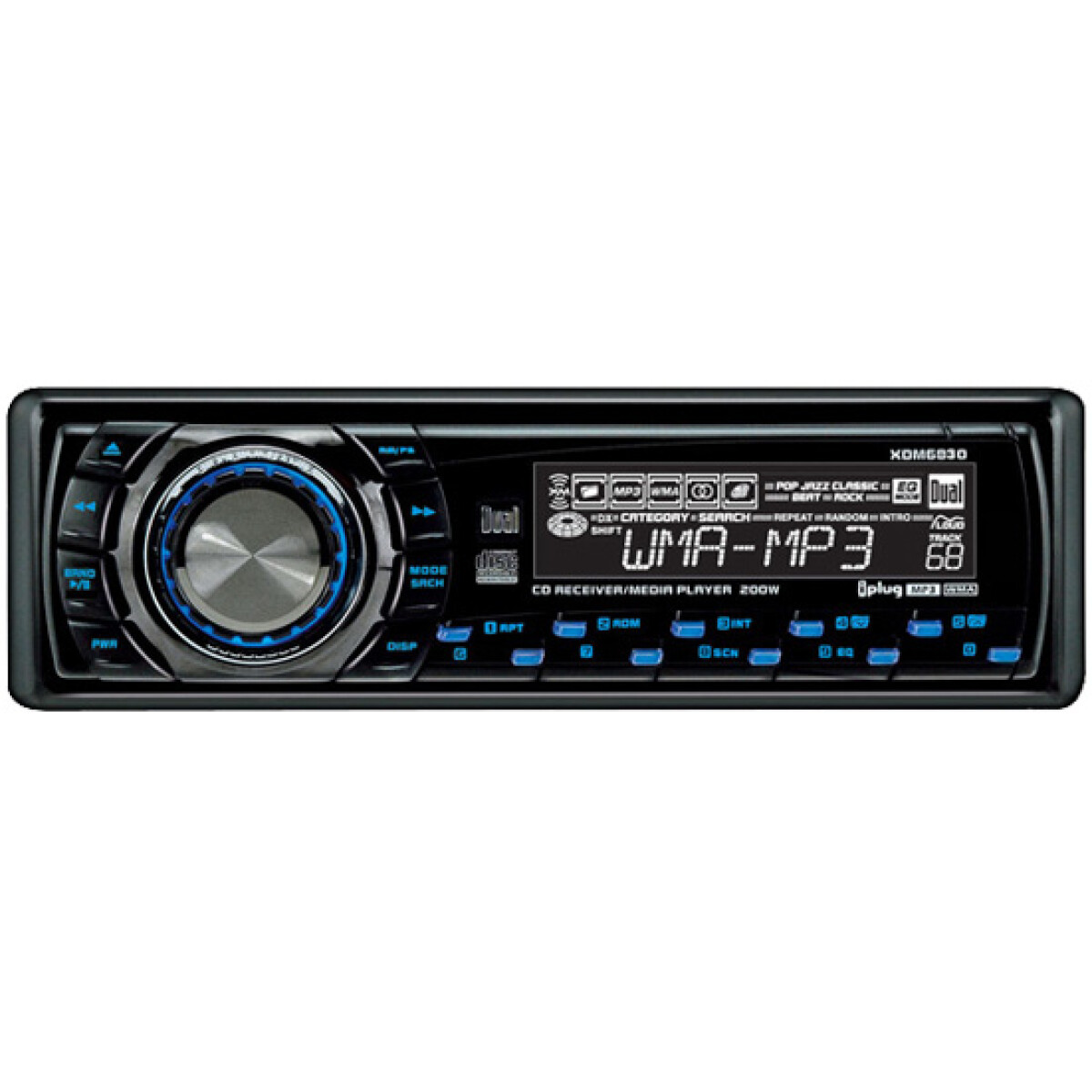 RADIO - DUAL AM-FM-CD-MP3 4X50W MOTORIZED DUAL ELECTRONICS 