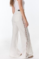 Pantalon Murra Combinado Crudo