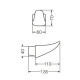 PERCHA SIMPLE LOZA JAZMIN ACCESORIO DE BAÑO PARA PARED 000
