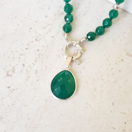Dije Medusa Agata Verde - Plata 925 Dije Medusa Agata Verde - Plata 925