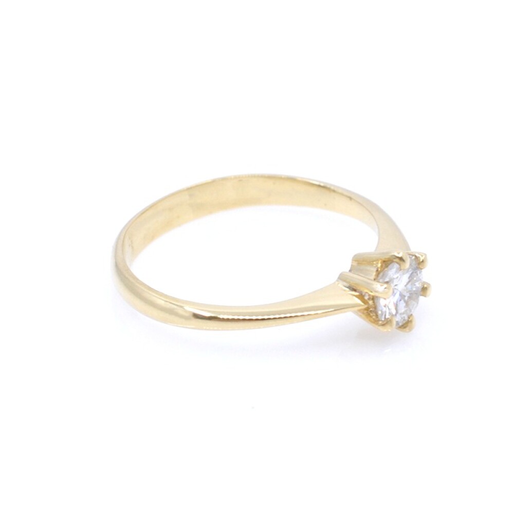 Anillo solitario en oro 18k amarillo y brillante Anillo solitario en oro 18k amarillo y brillante