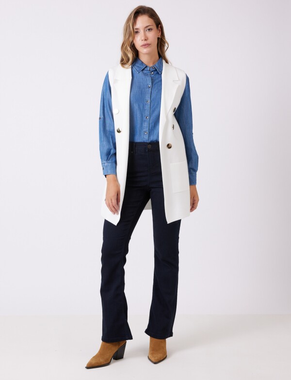 Chaleco Botones CRUDO