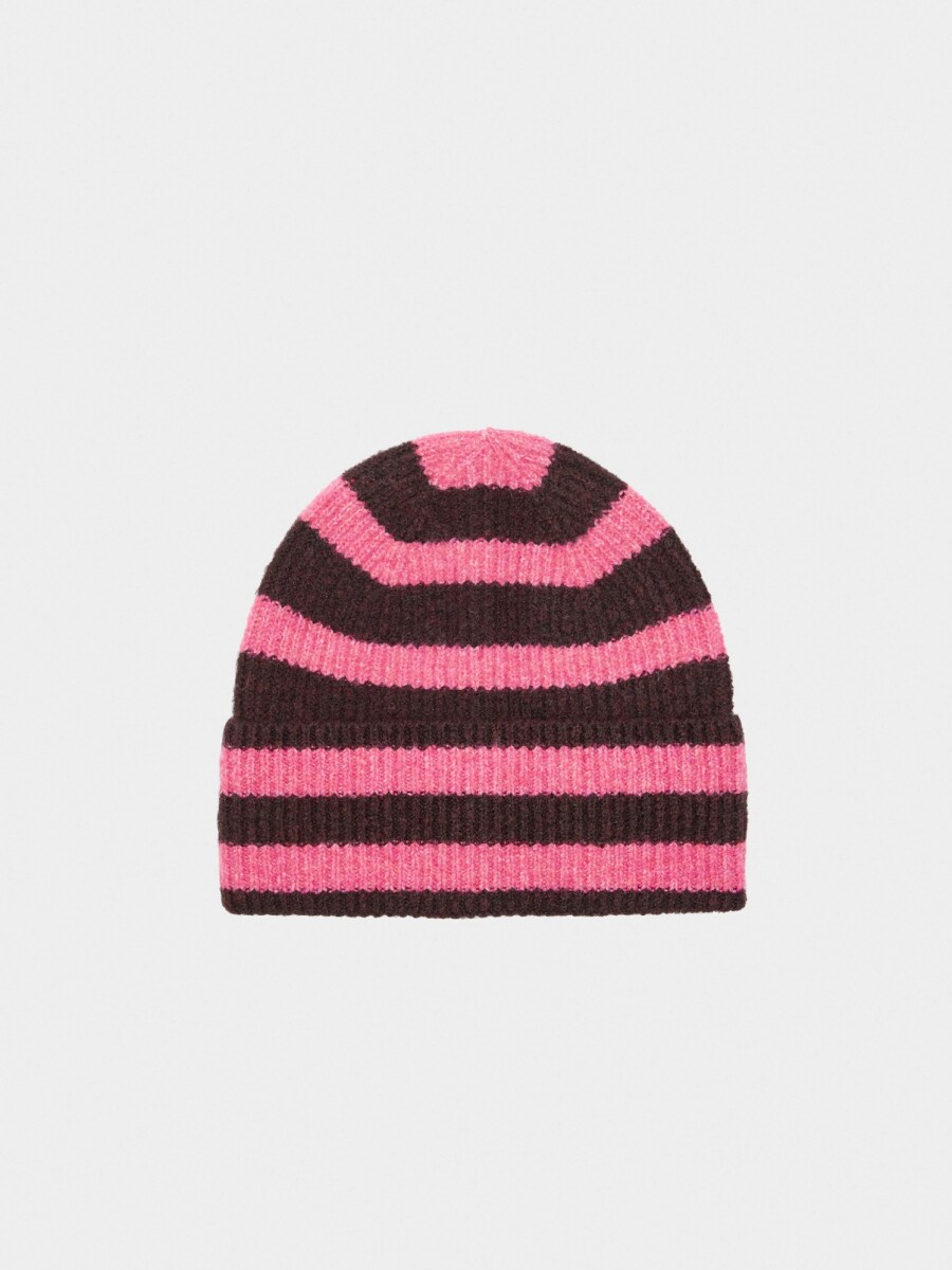 Gorro De Rayas Con Dobladillo multicolor