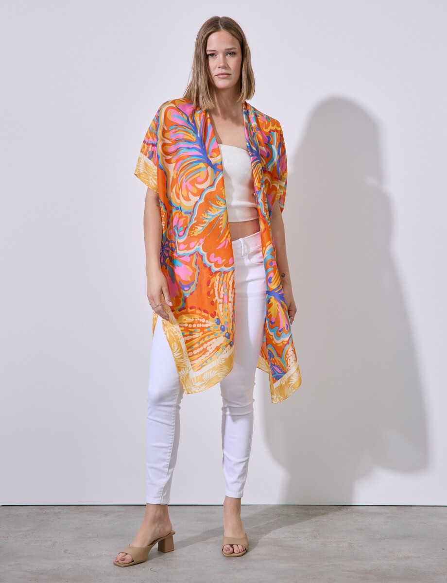 Kimono Printed - Multi/anaranjado 