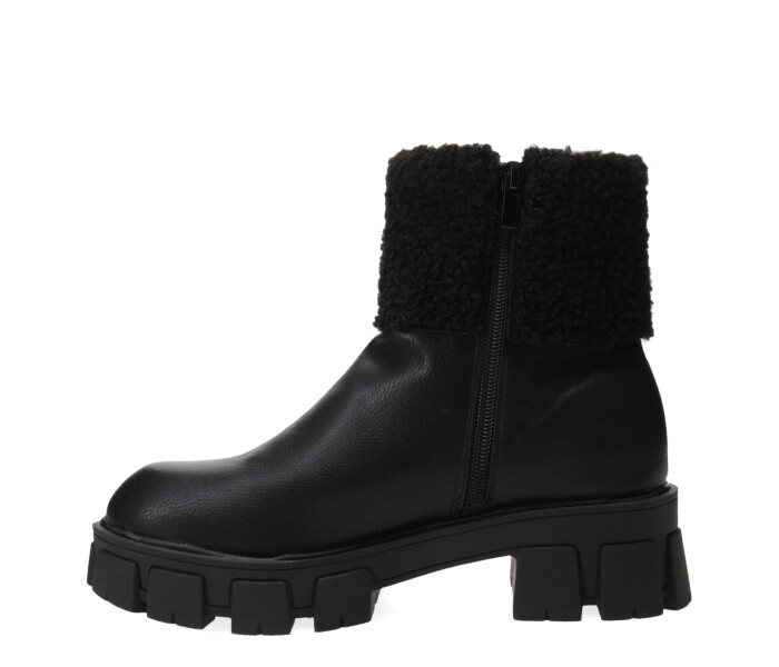 Bota OSAKA con pelo en la caña Black