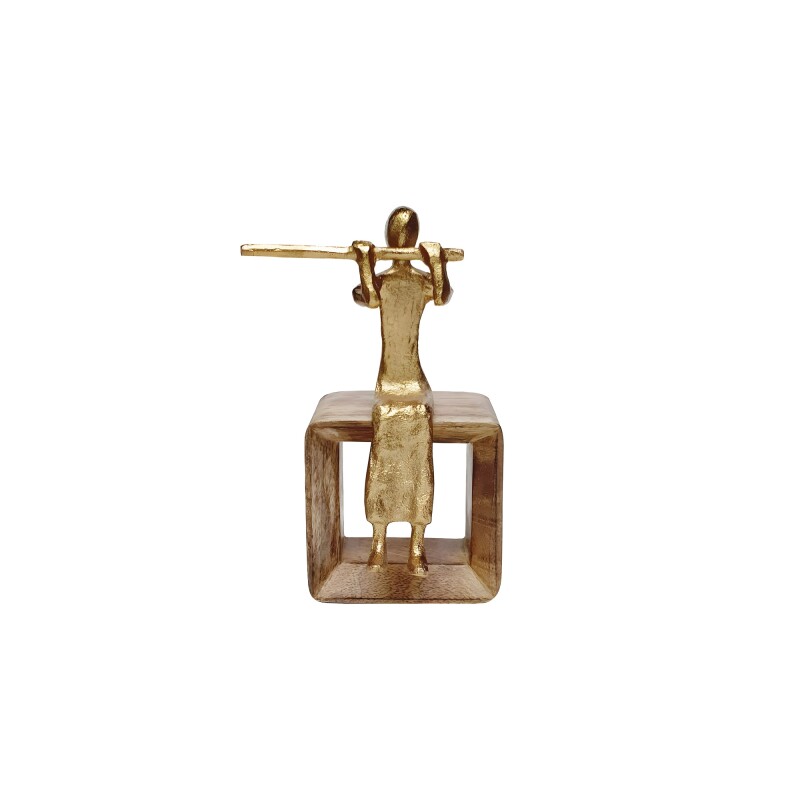 MUSICO DECORATIVO 14x11x21.5CM DORADO MUSICO DECORATIVO 14x11x21.5CM DORADO