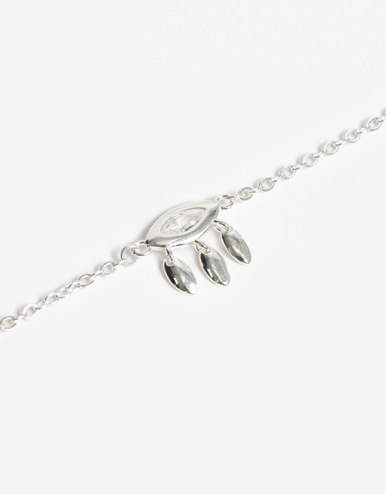 Pulseras Flexibles Strass Pulsera Plata 925 Con Cubic - Plateado