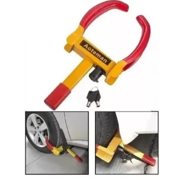 Traba Cepo Rueda Auto Con Llave Ca-6994 TRABA PARA RUEDA CEPO CA-6994