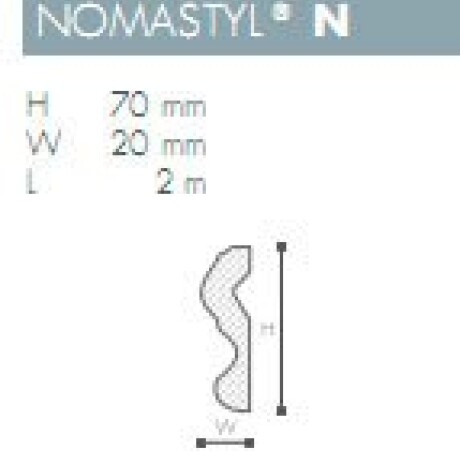 MOLDURA POLIESTIRENO NOMASTYL- N - 2 mts - N/A
