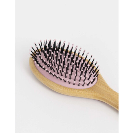 Cepillo Redondo De Bamboo Combinacion Multicolor