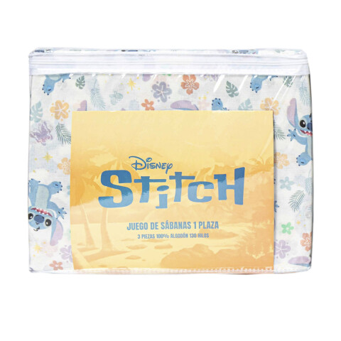 Juego de sábanas infantil 130 hilos 1 plaza 100% algodón Stitch