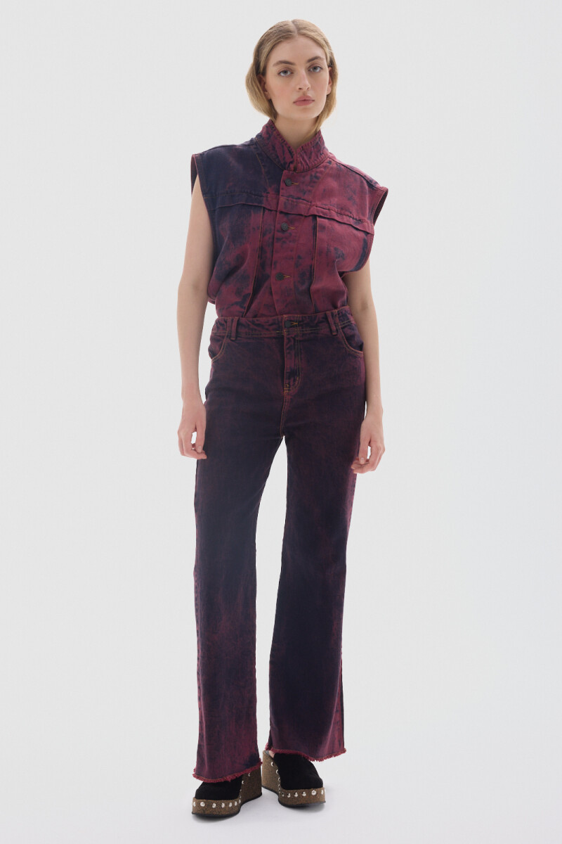 Jean Vaquero Washed Bordeaux