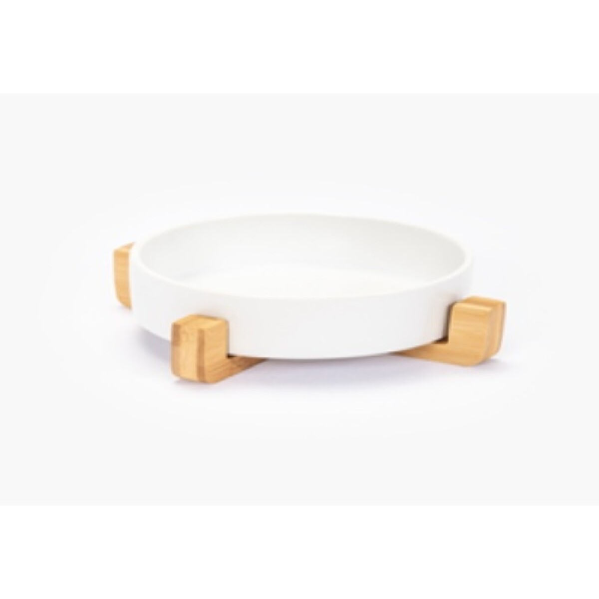 Comedero cerámica y bambú 16*16cm, Gris - Comedero Cerámica Y Bambú 16*16cm, Gris 