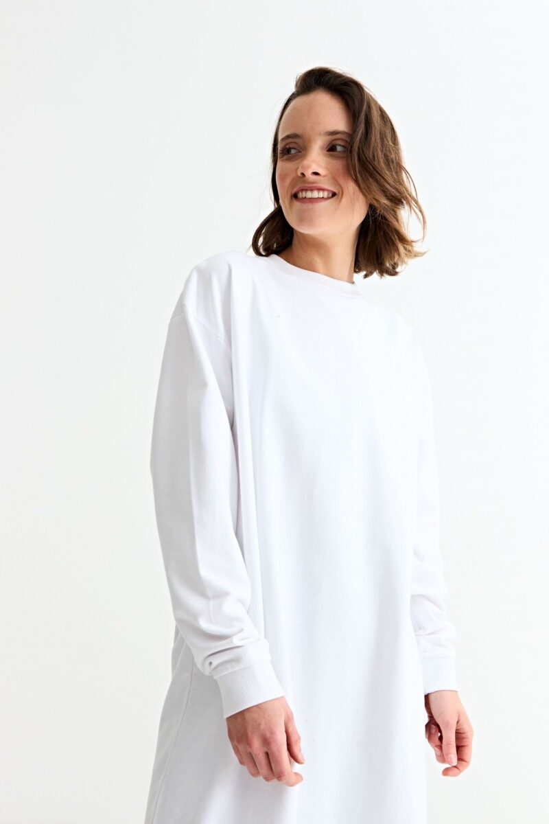 Vestido m/l de algodón - Blanco 