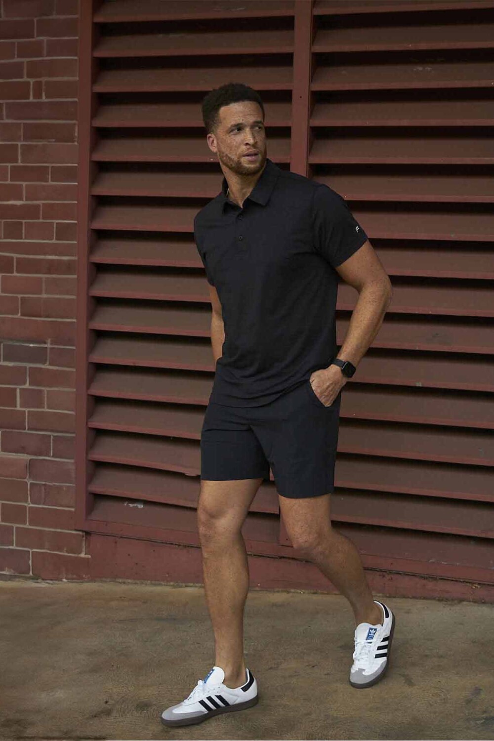 Polo Manga Corta The 24-7 Hombre Black