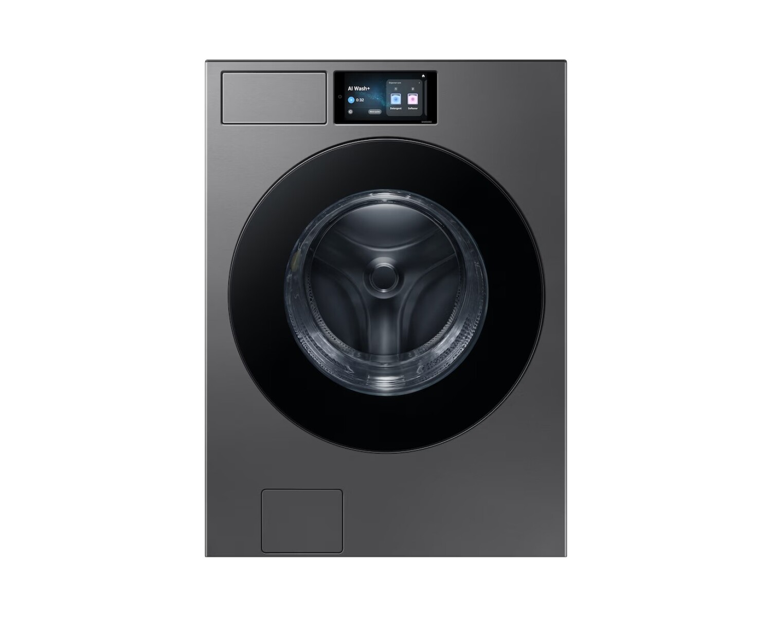 Lavarropas Samsung Bespoke AI 25 kg Negro con AI Ecobubble, Vapor Higiénico y Auto Open Door WF25B9600KV 