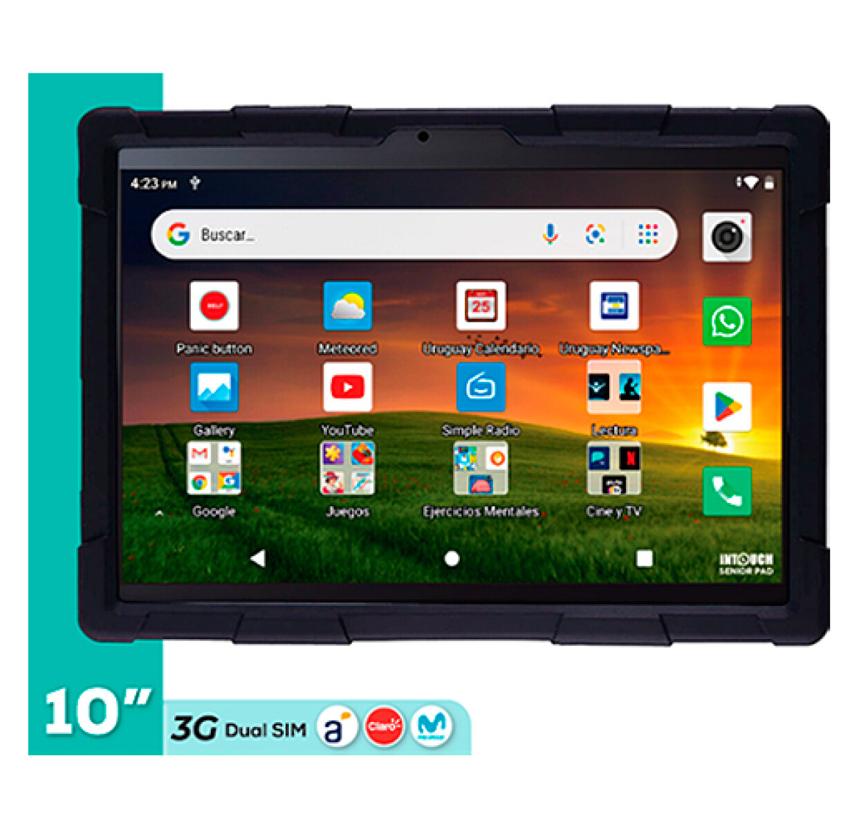 TABLET INTOUCH 10” -SENIOR PAD 3G Dual Sim -2G 32G - Sin color 