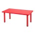 Mesa Infantil 120x60 Polipropileno Rojo