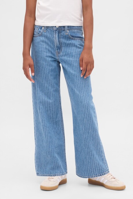 Jean Low Stride Niña Light Wash