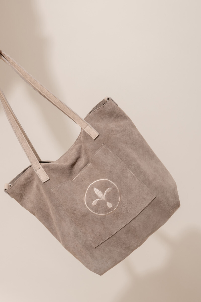 Bolso flor Visón