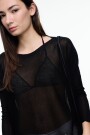 SWEATER EN V LUREX Negro