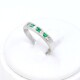 Anillo En Oro 18K Blanco, Brillantes Y Esmeraldas Anillo En Oro 18K Blanco, Brillantes Y Esmeraldas