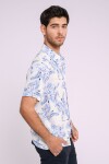 Camisa estampada Flores azul