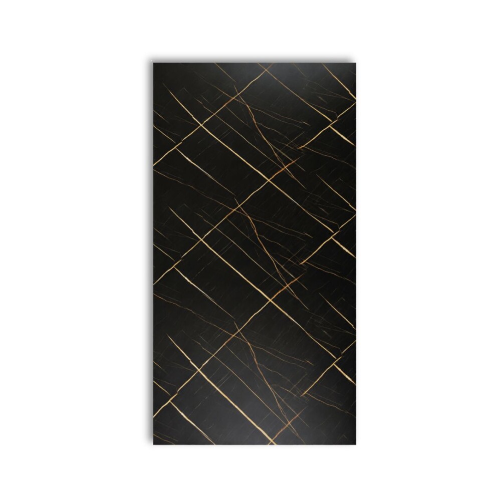 Placa de pvc Mármol Negro Gold 122x244cm x 3mm Placa De Pvc Mármol Negro Gold 122x244cm X 3mm