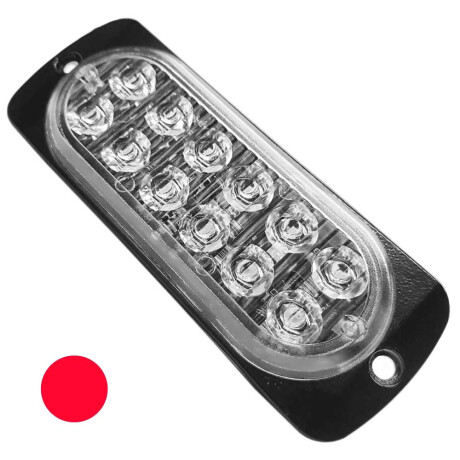 SEÑALIZACION - BARRAL ROJO 12 LED 12/24V 112X41MM WESTON SEÑALIZACION - BARRAL ROJO 12 LED 12/24V 112X41MM WESTON