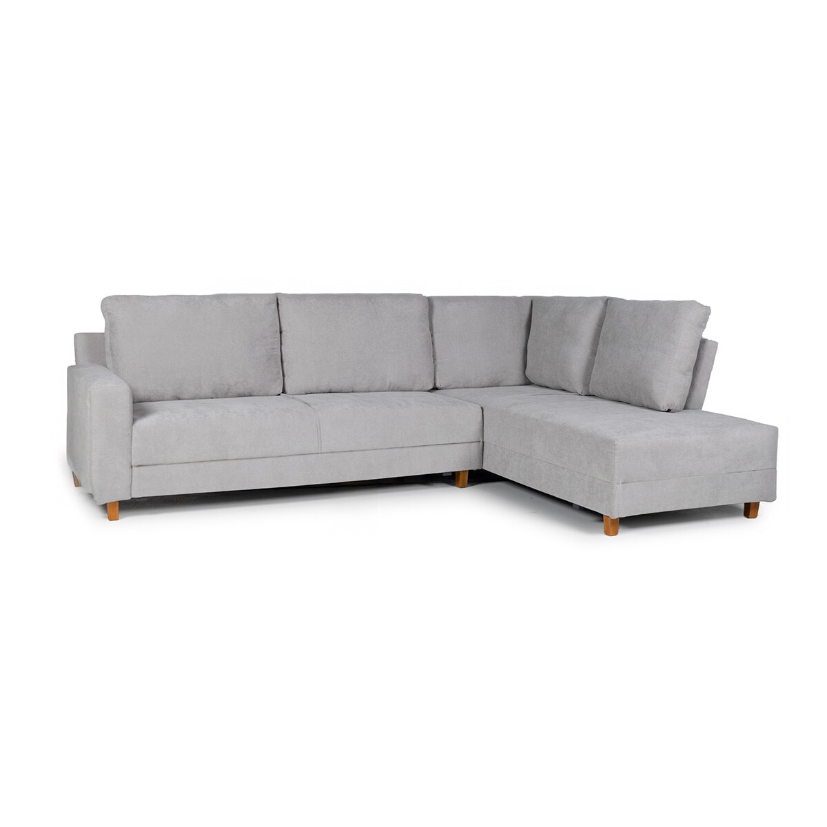Rinconera Avero - Tela Microfibra - Chaise derecho - Berlin 05 (Ceniza) 