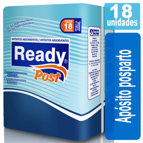 ApÃ³sitos Ready Post Parto x18 Apósito Post Parto x18 unidades