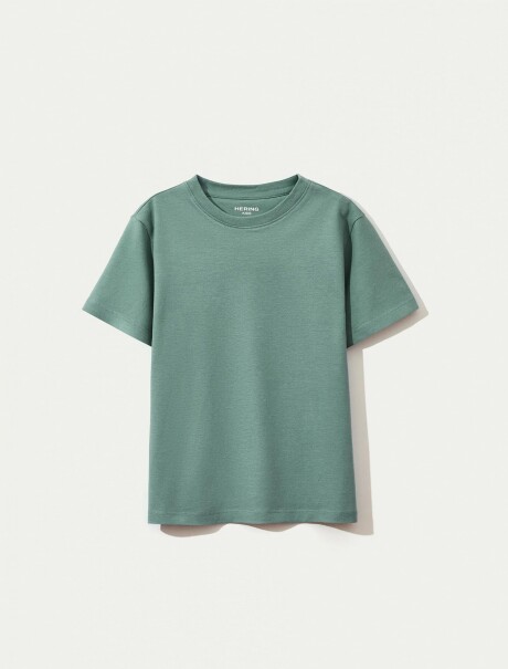CAMISETA BÁSICA INFANTIL UNISSEX VERDE